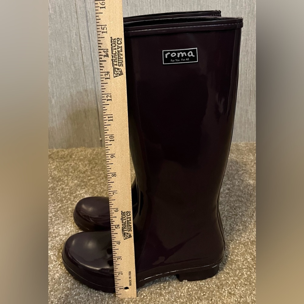 Roma EMMA Tall Vegan Rain Boots Purple size 7 - Picture 11 of 16